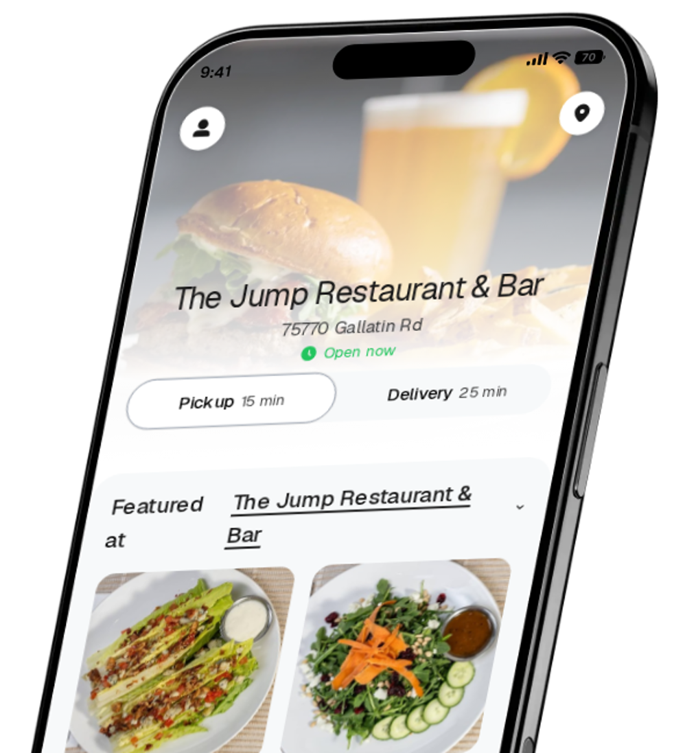 The Jump Restaurant & Bar app preview